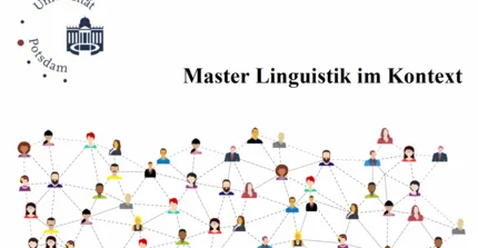 Logo Uni Potsdam Text Master Linguistik im Kontext und bild