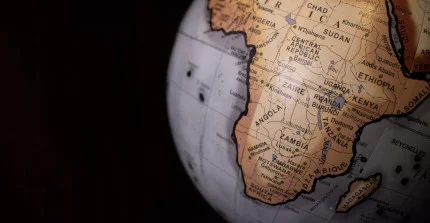 Ausschnitt Afrika auf einem Globus