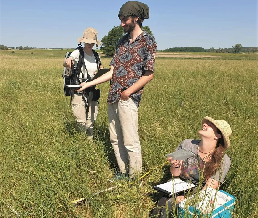 a group of people in a field
