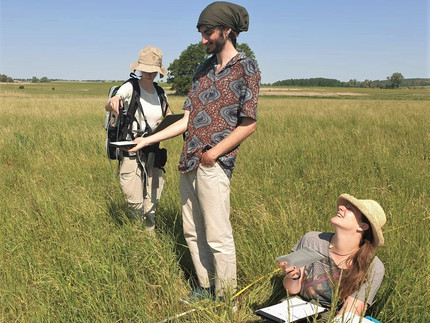 a group of people in a field