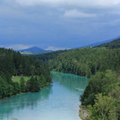 Ausfluss des gezähmtem Lechs nach dem Forggenseestausee