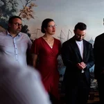 Prof. Neitzel mit Teammitgliedern bei der Eröffnungsrede