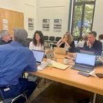 A team of the DH Jewish Hackathon 2022 works on their challenge.