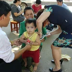 Little reward for the children for being brave