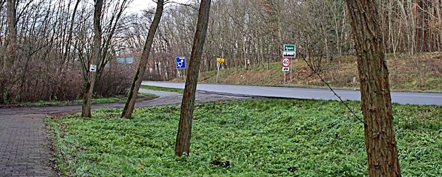 Straßenlage des Jüdischen Friedhofs in Rzepin