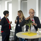 Peer Schmidt (BTU Cottbus Senftenberg) und Mirco Wendland (ZeLB Uni Potsdam) im Gespräch