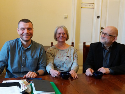 Dr. Piotr. Kajak, Dr. Małgorzata Majewska-Meyers, Prof. Dr. Grzegorz Leszczynski (Leiter Polonicum)