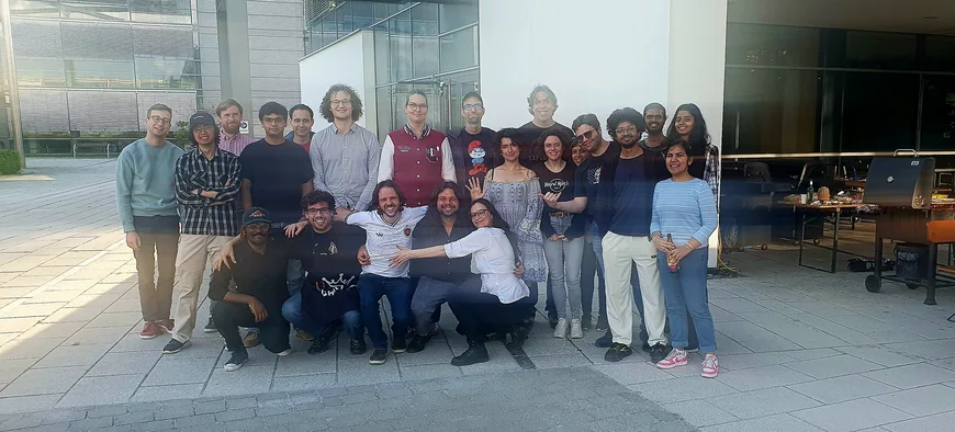 picture of the group at the BBQ