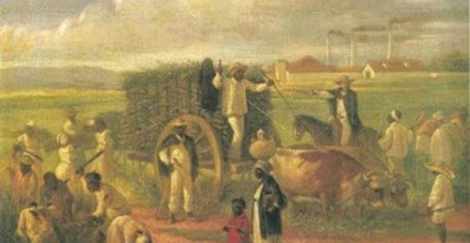Gemälde von arbeitenden Sklaven