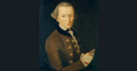 Immanuel Kant in einem Gemälde von Johann Gottlieb Becker (1720-1782).