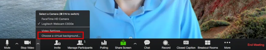Screenshot der Menüleiste