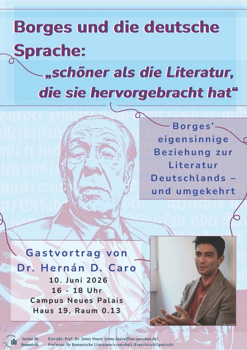 Plakat zum Vortrag von Dr. Hernán D. Caro
