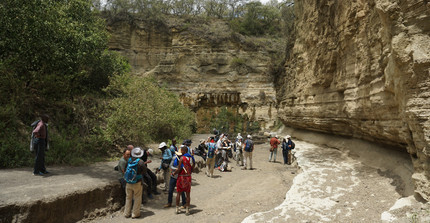 60.000 Jahre alte Seesedimente und Aschenlagen. Foto: Corinna Kallich.