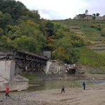 Between Mayschoß and Rech, 11/10/2021: bridge destroyed by the flood