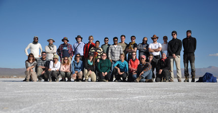 Gruppenbild aller ExkursionsteilnehmerInnen der „StRATEGy“ Fieldschool 2016 in der Salinas Grandes