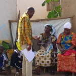 Meeting with locals