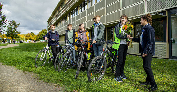 Blumen für das beste studentische Team