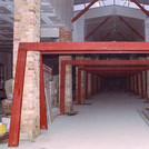 Conversion of the former Red Cross barracks to the library building, 2000