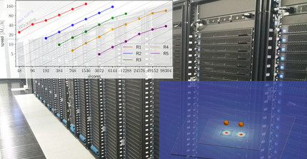 mainframe with diagram in front