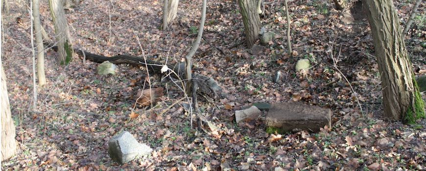 Fragmente auf dem Friedhof in Rzepin