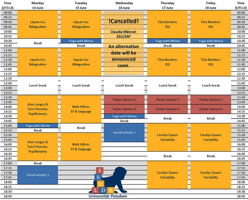 Updated time table for ISOLDE