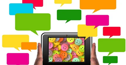 Tablet mit Smileys