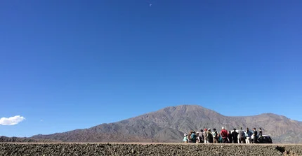Doktoranden des internationalen Graduiertenkollegs StRATEGy gehen auf eine Forschungsreise in die Anden West-Argentiniens. Foto: Henry Wichura