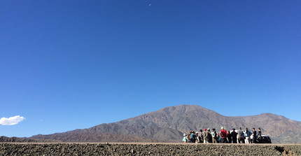 Doktoranden des internationalen Graduiertenkollegs StRATEGy gehen auf eine Forschungsreise in die Anden West-Argentiniens. Foto: Henry Wichura