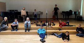 Hortkinder im Tonstudio der Uni | Foto: Ante Horn-Conrad