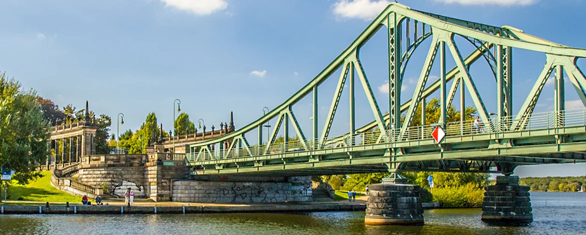 Glienicker Brücke seen from the lakeside - 