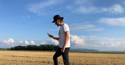Walter Düsing during a measurement campaign in the Czech Republic
