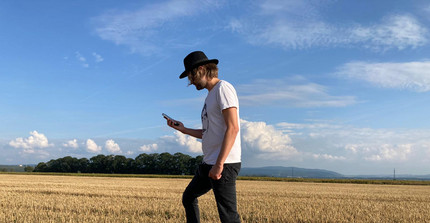 Walter Düsing during a measurement campaign in the Czech Republic