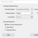 Screenshot Adobe Pro: Verknüpfung erstellen