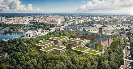 Grafik eines Neubaus auf dem Brauhausberg
