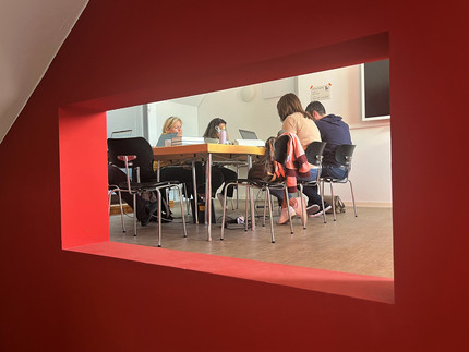 Participants of the DH Jewish Hackathon working.