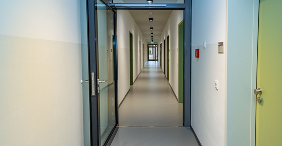 Flur im neuen Wohnheim