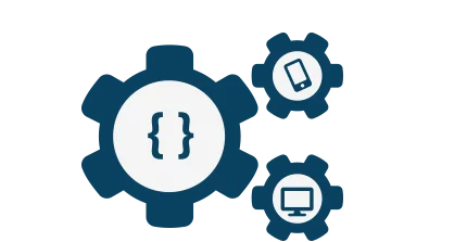 Icon mit Laptop und Smartphone