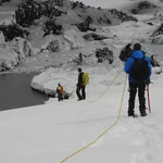 Geosciences excursion, snowy landscape