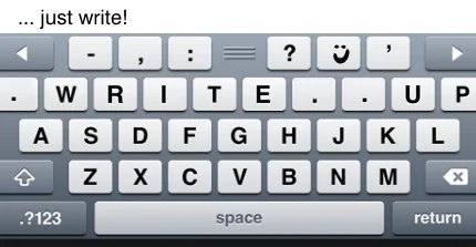 Tastatur "just write"