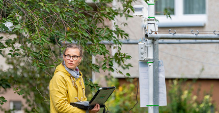 Bei der Messung | Foto: Tobias Hopfgarten