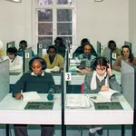 Im Sprachlabor: Studierende aus dem Ausland lernen Deutsch