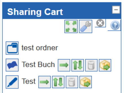 Sharing Cart Icons