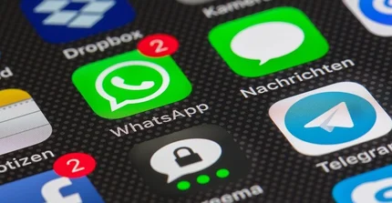 Whatsapp logo on Iphone screen