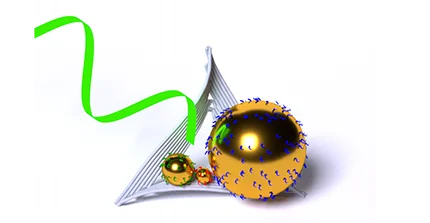 DNA origami assembled gold nanolens