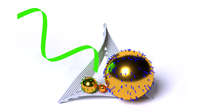 DNA origami assembled gold nanolens
