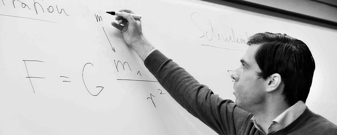 Prof. Beta in at the whiteboard - 