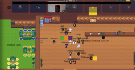 Die Studierenden kommen im Online-Raum an und lernen sich kennen