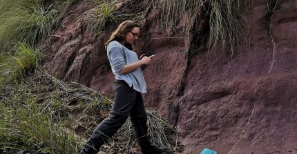 Elisabeth Schönfeldt doing field work (Image from Elisabeth Schönfeldt)