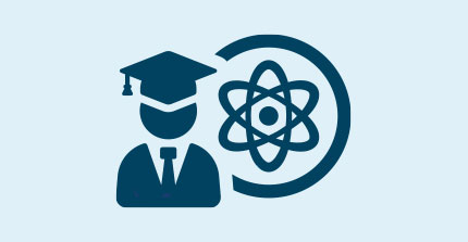 Symbolbild Studium mit stilisierter/m Studienabsolvent*in