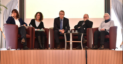 Podiumsdiskussion auf dem Symposium. Foto: Karla Fritze.